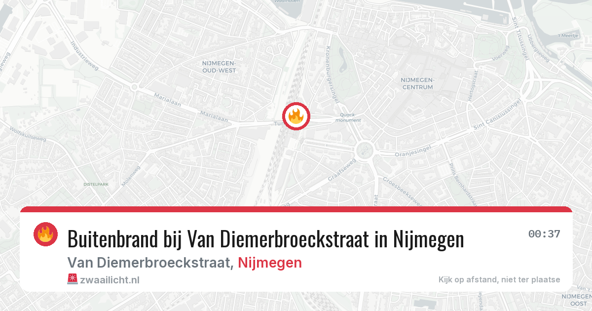 Buitenbrand bij Van Diemerbroeckstraat in Nijmegen — 8 mei 2026
