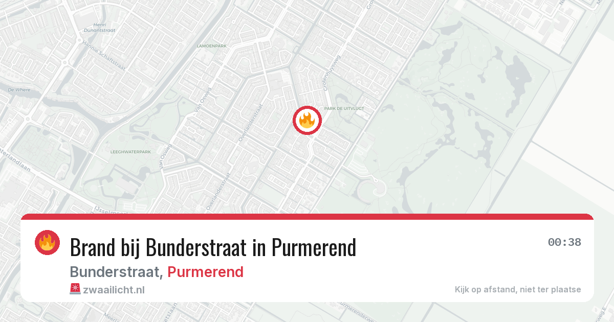 Brand bij Bunderstraat in Purmerend — 23 jul 2026