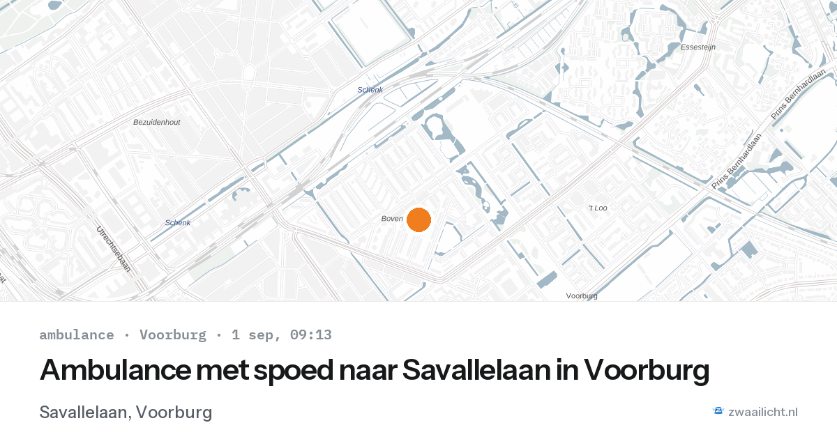 Ambulance met spoed naar Savallelaan in Voorburg — 1 sep 2026