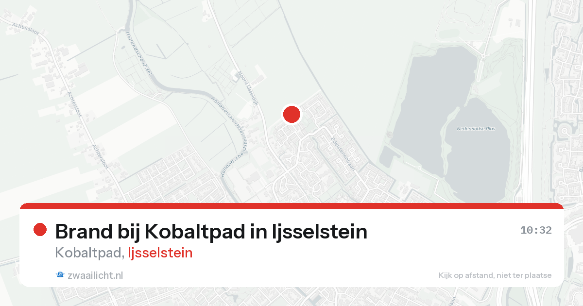 Brand bij Kobaltpad in Ijsselstein — 24 aug 2026