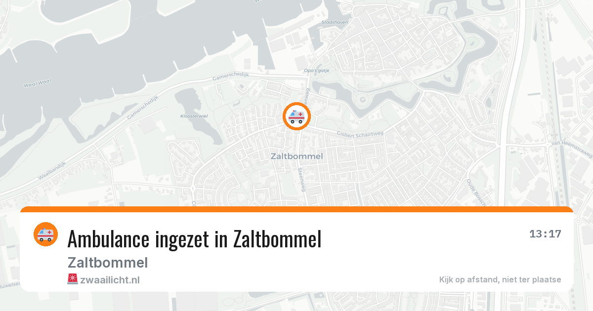 Ambulance ingezet in Zaltbommel — 7 apr 2026