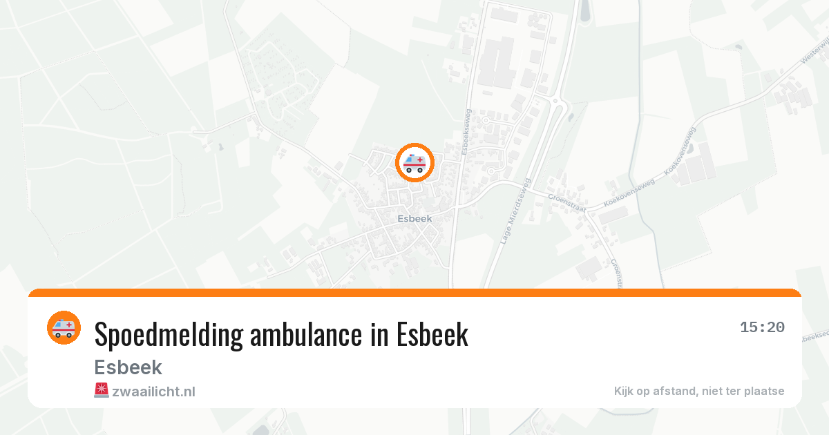 Spoedmelding ambulance in Esbeek — 14 mei 2026
