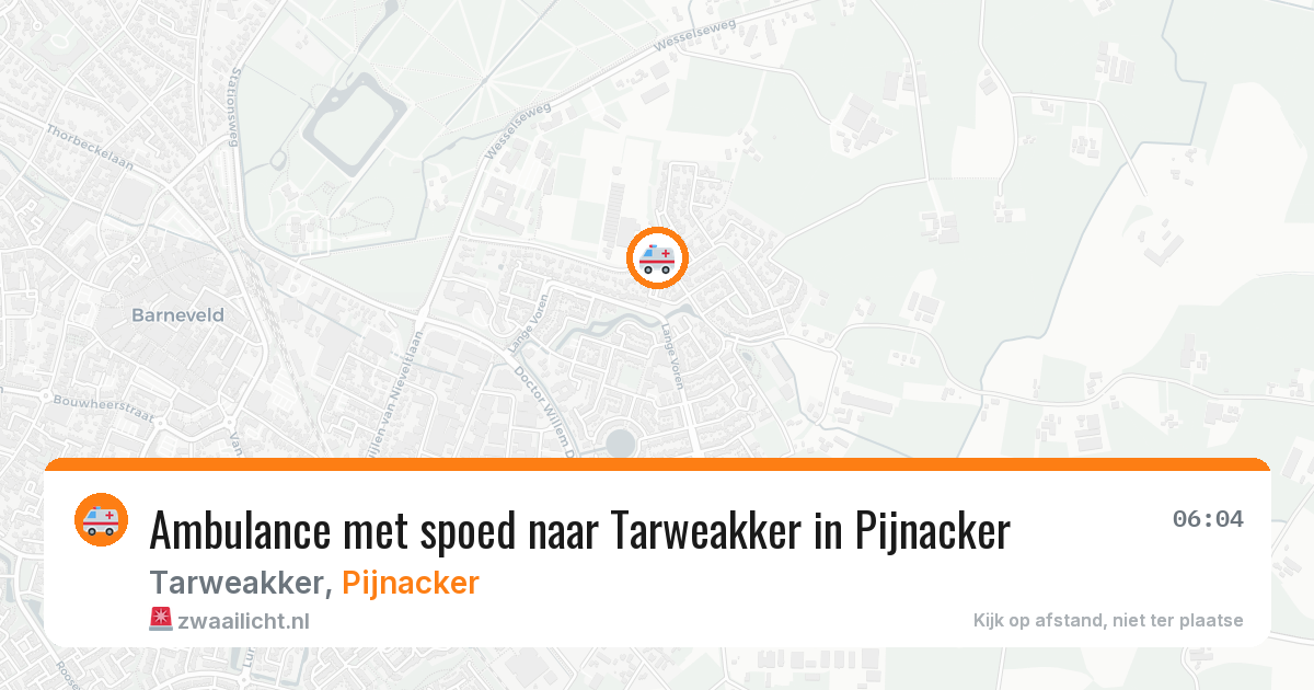 Ambulance met spoed naar Tarweakker in Pijnacker — 20 jan 2026