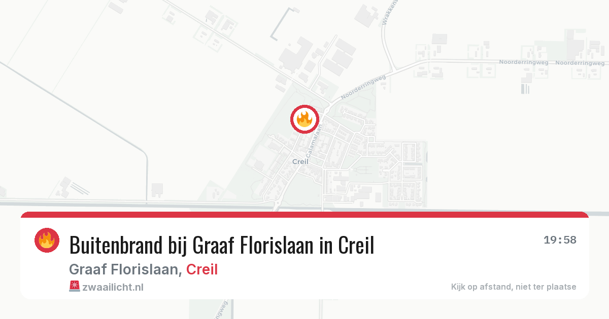 Buitenbrand bij Graaf Florislaan in Creil — 23 feb 2026