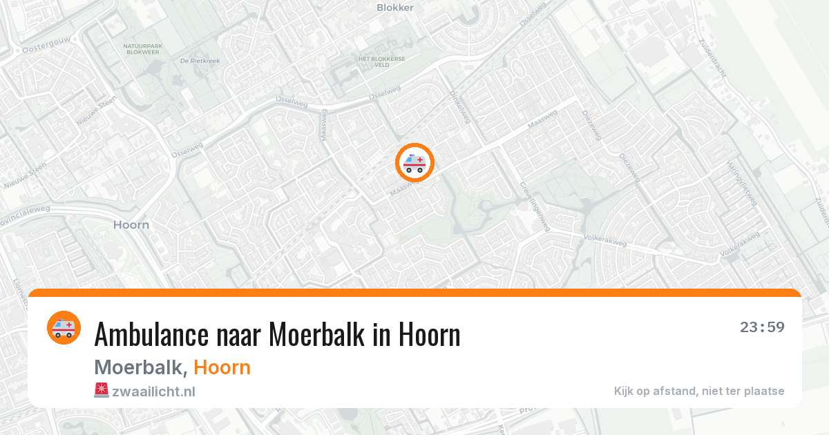 Ambulance naar Moerbalk in Hoorn — 20 mrt 2026