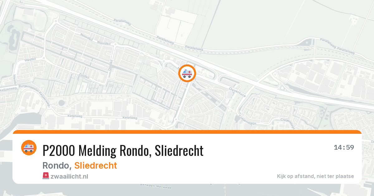 P2000 Melding Rondo, Sliedrecht — 4 jun 2026