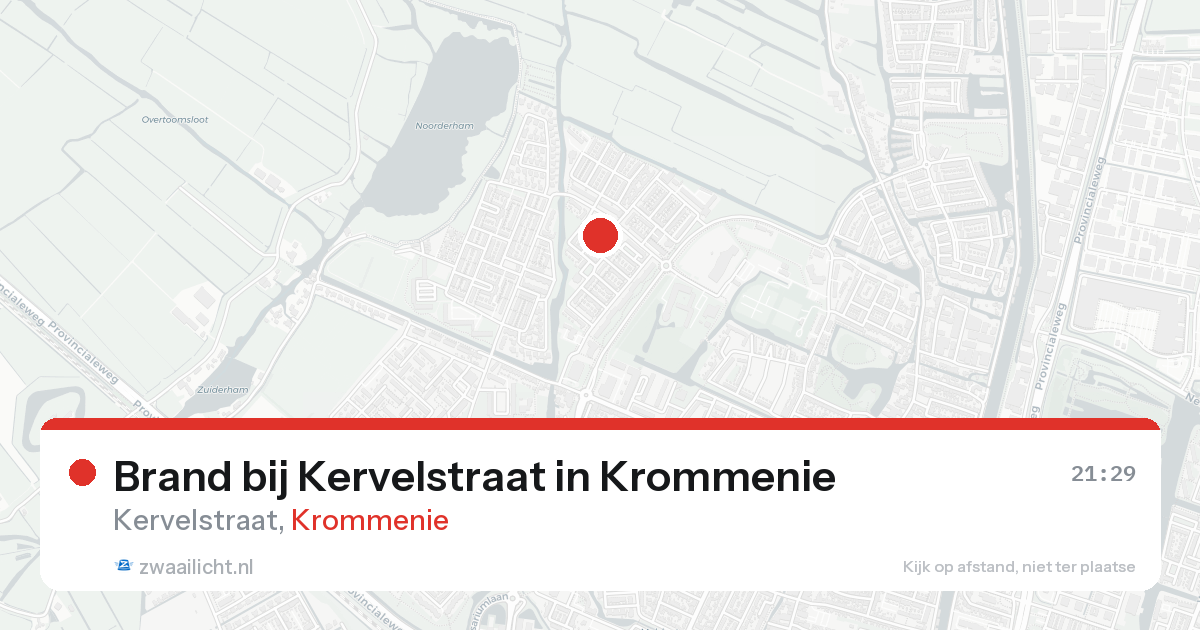 Brand bij Kervelstraat in Krommenie — 24 aug 2026