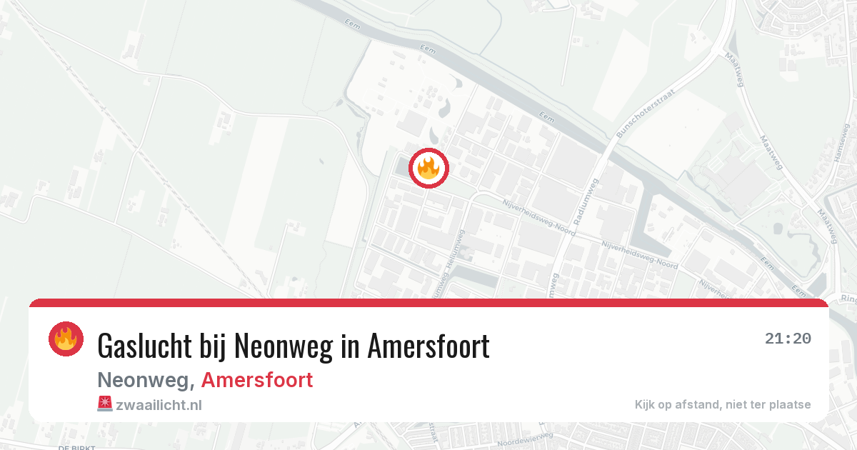 Gaslucht bij Neonweg in Amersfoort — 31 mrt 2026