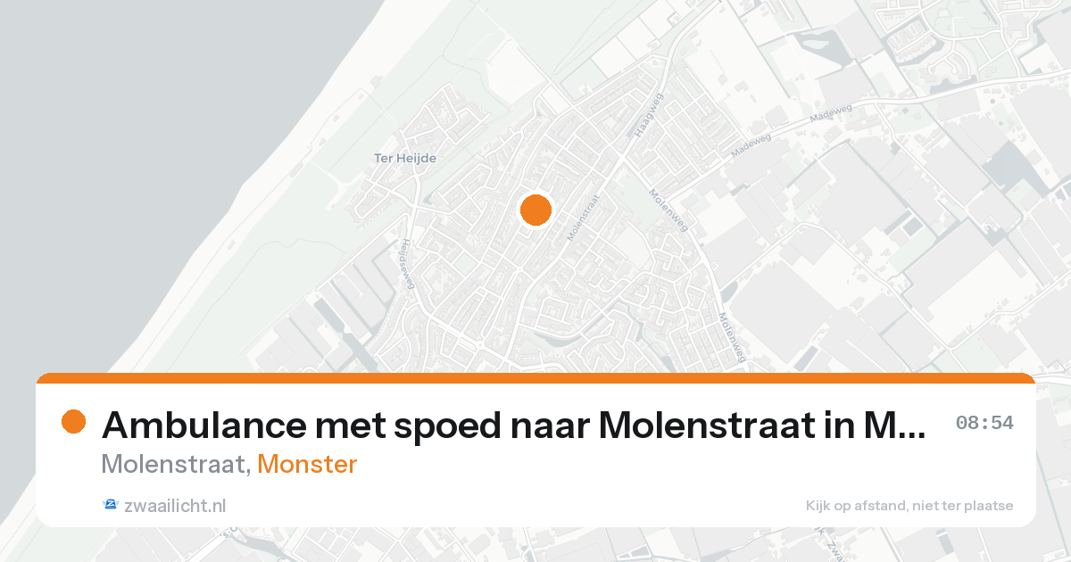 Ambulance met spoed naar Molenstraat in Monster — 26 aug 2026