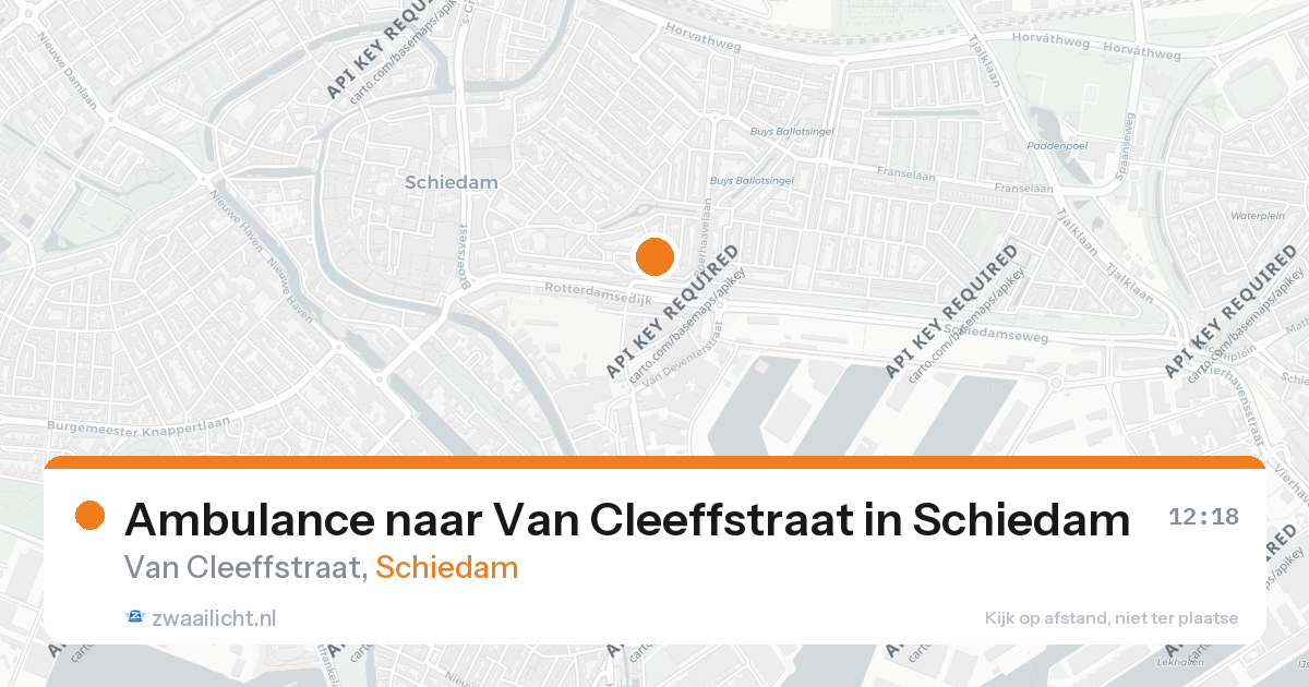 Ambulance naar Van Cleeffstraat in Schiedam — 26 aug 2026