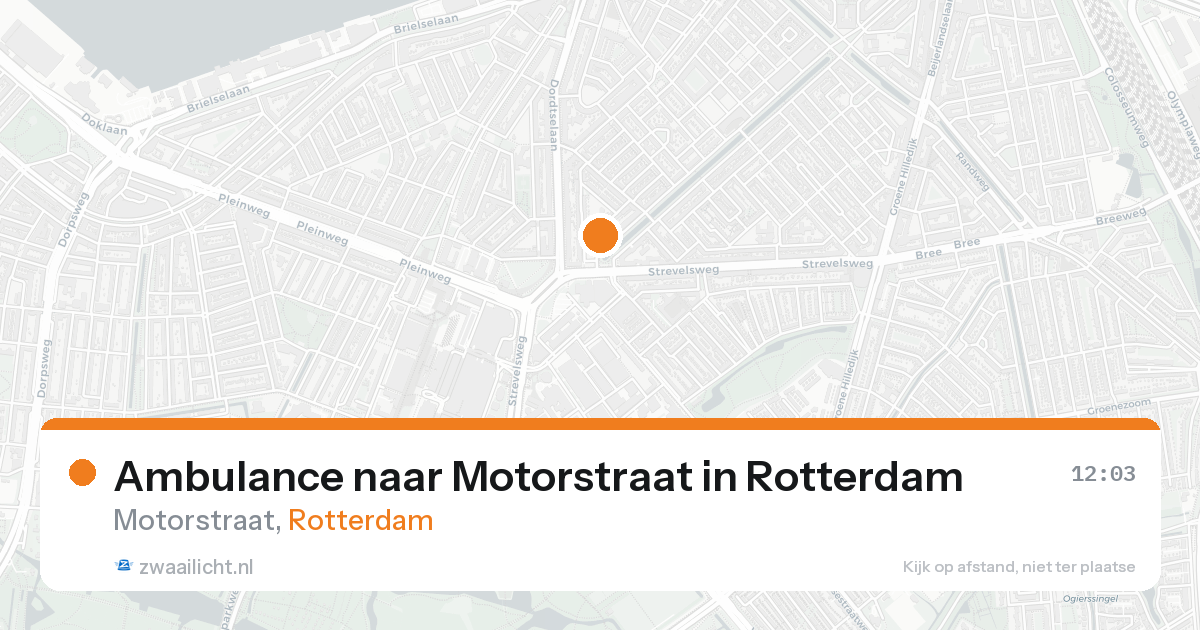 Ambulance naar Motorstraat in Rotterdam — 3 jul 2026