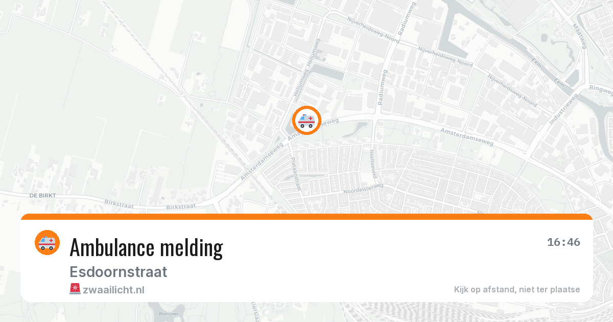 Ambulance melding — 18 mei 2026