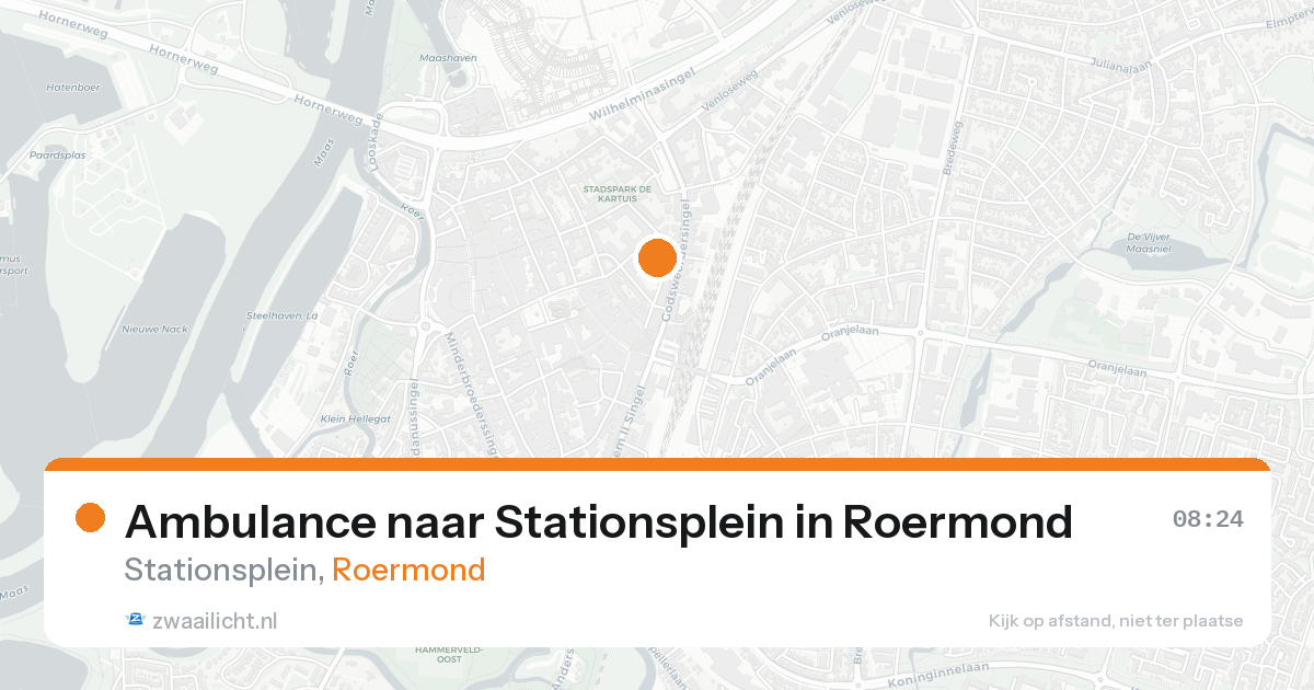 Ambulance naar Stationsplein in Roermond — 21 aug 2026