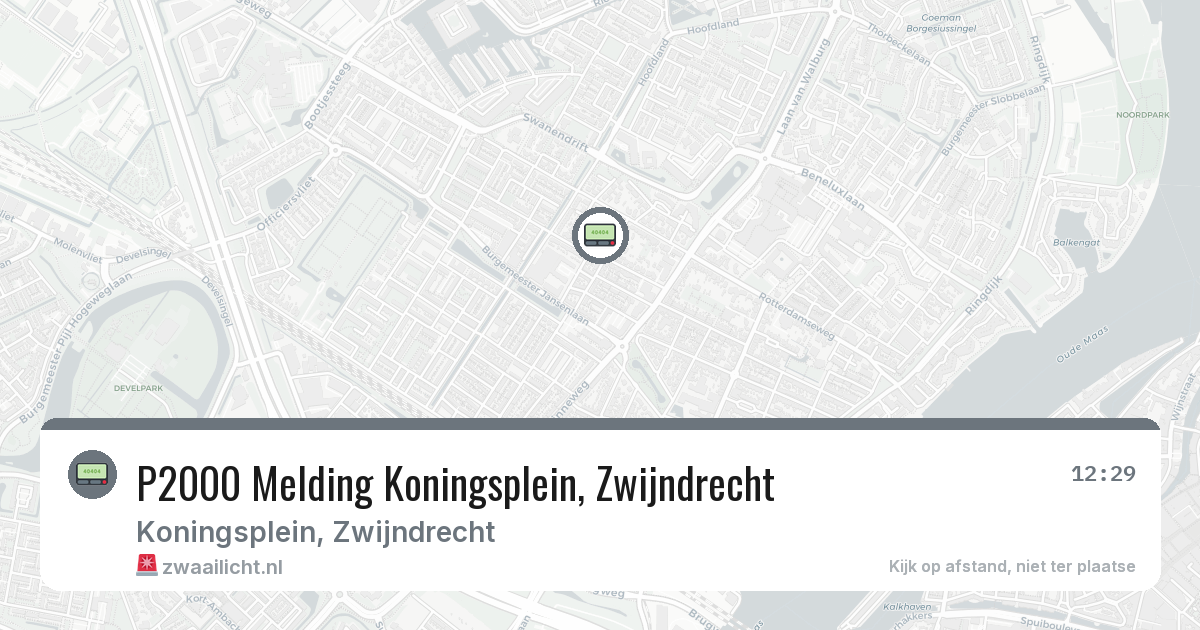 P2000 Melding Koningsplein, Zwijndrecht — 8 mei 2026