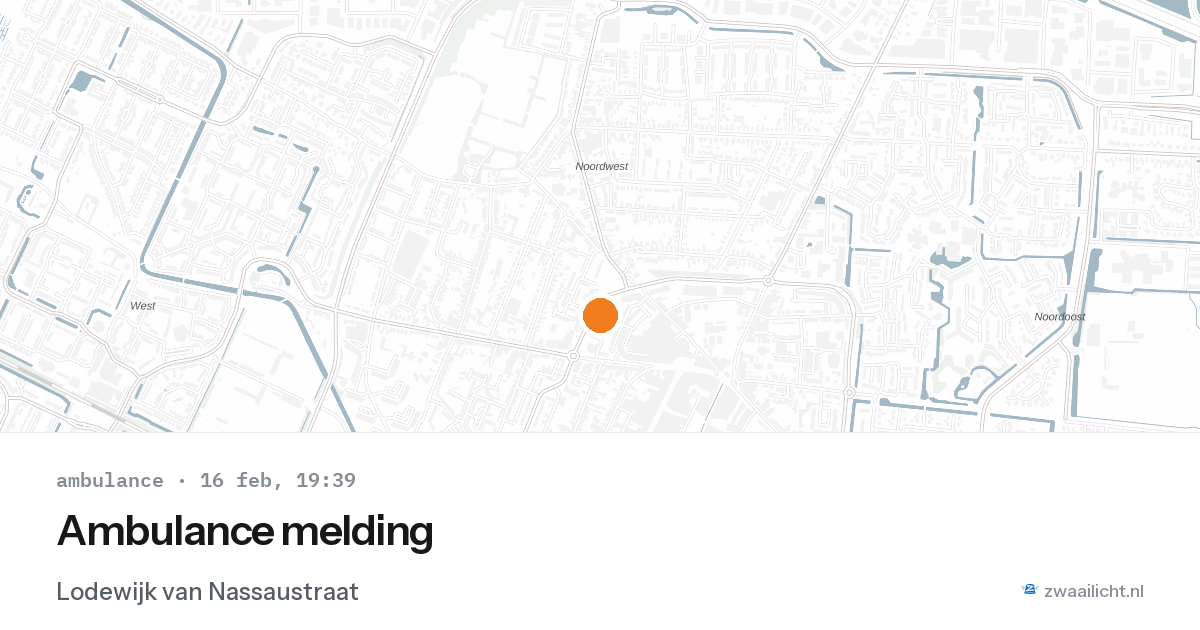 Ambulance melding — 16 feb 2026