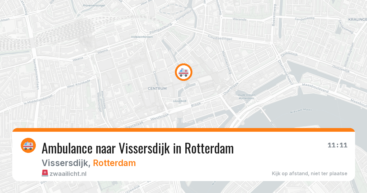 Ambulance naar Vissersdijk in Rotterdam — 13 aug 2026