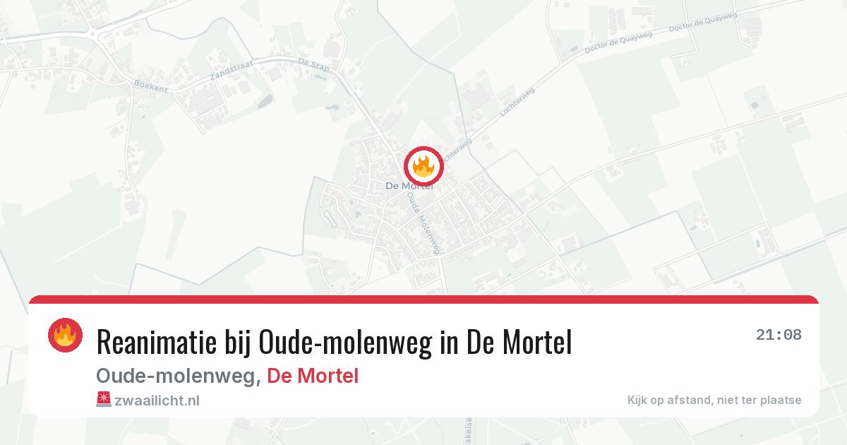 Reanimatie bij Oude-molenweg in De Mortel — 15 jun 2026