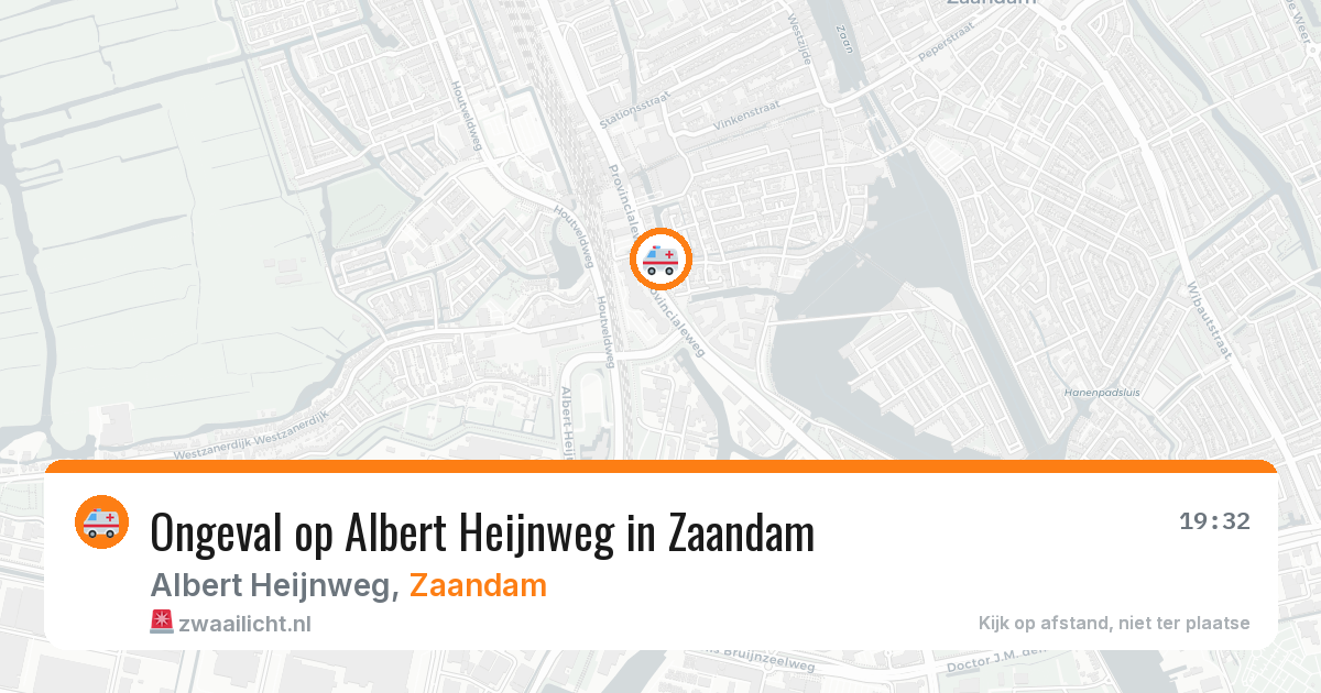 Ongeval op Albert Heijnweg in Zaandam — 7 jul 2026
