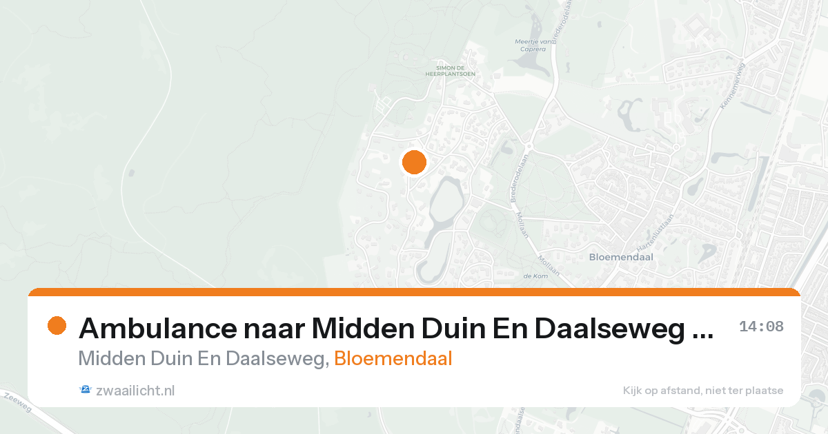 Ambulance naar Midden Duin En Daalseweg in Bloemendaal — 12 aug 2026