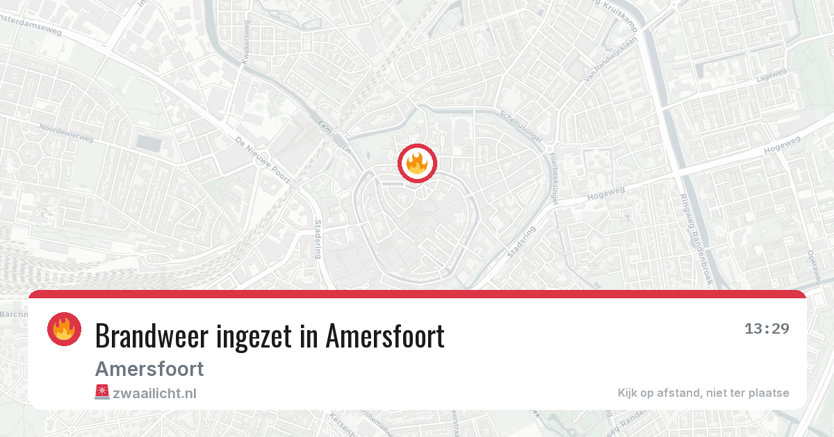 Brandweer ingezet in Amersfoort — 14 jun 2026 | 🚨 Zwaailicht.nl