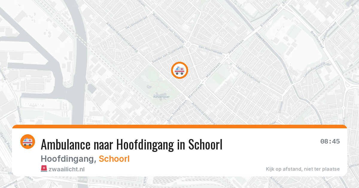 Ambulance naar Hoofdingang in Schoorl — 2 aug 2026