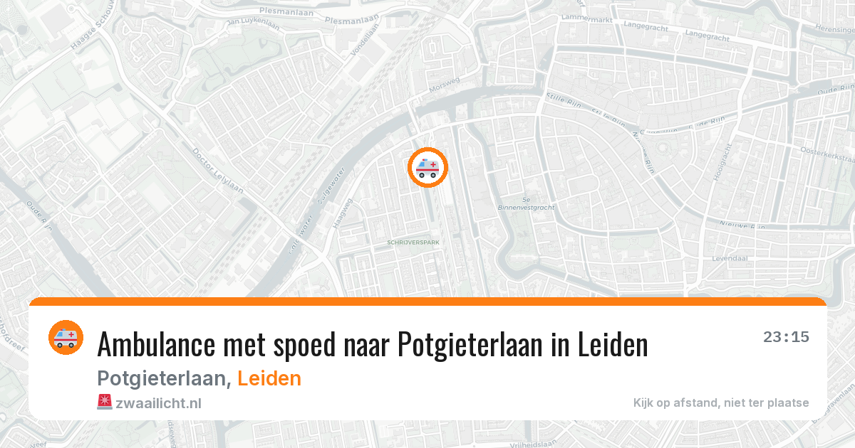 Ambulance met spoed naar Potgieterlaan in Leiden — 2 aug 2026