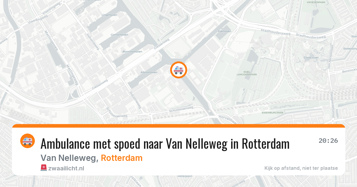 Ambulance met spoed naar Van Nelleweg in Rotterdam — 12 jun 2026