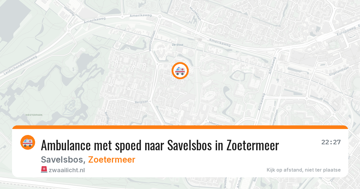 Ambulance met spoed naar Savelsbos in Zoetermeer — 23 jun 2026