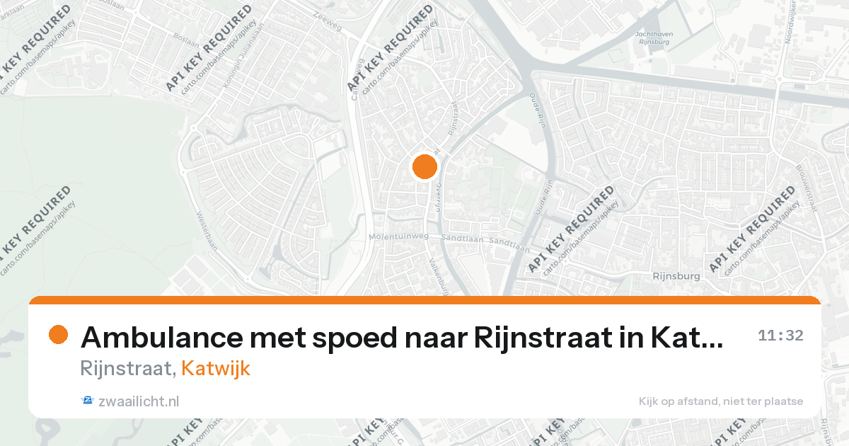 Ambulance met spoed naar Rijnstraat in Katwijk — 23 jul 2026