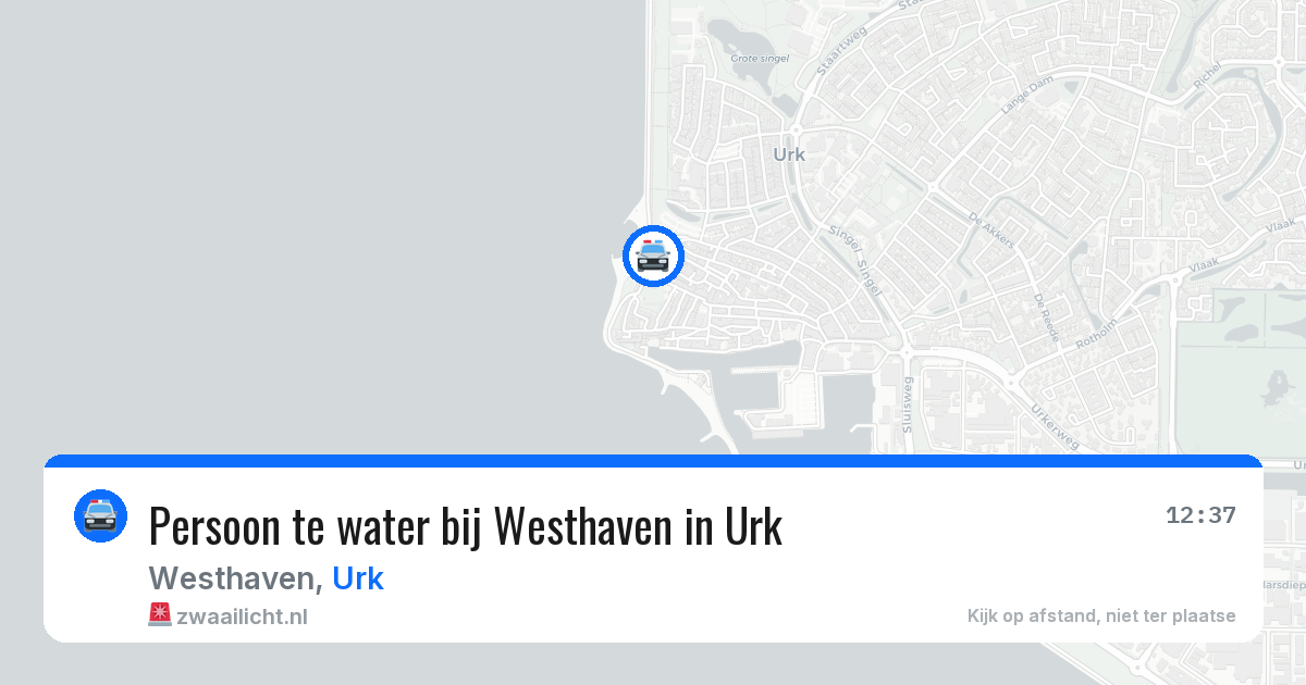 Persoon te water bij Westhaven in Urk — 2 aug 2026