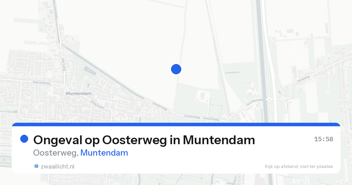 Ongeval op Oosterweg in Muntendam — 19 aug 2026