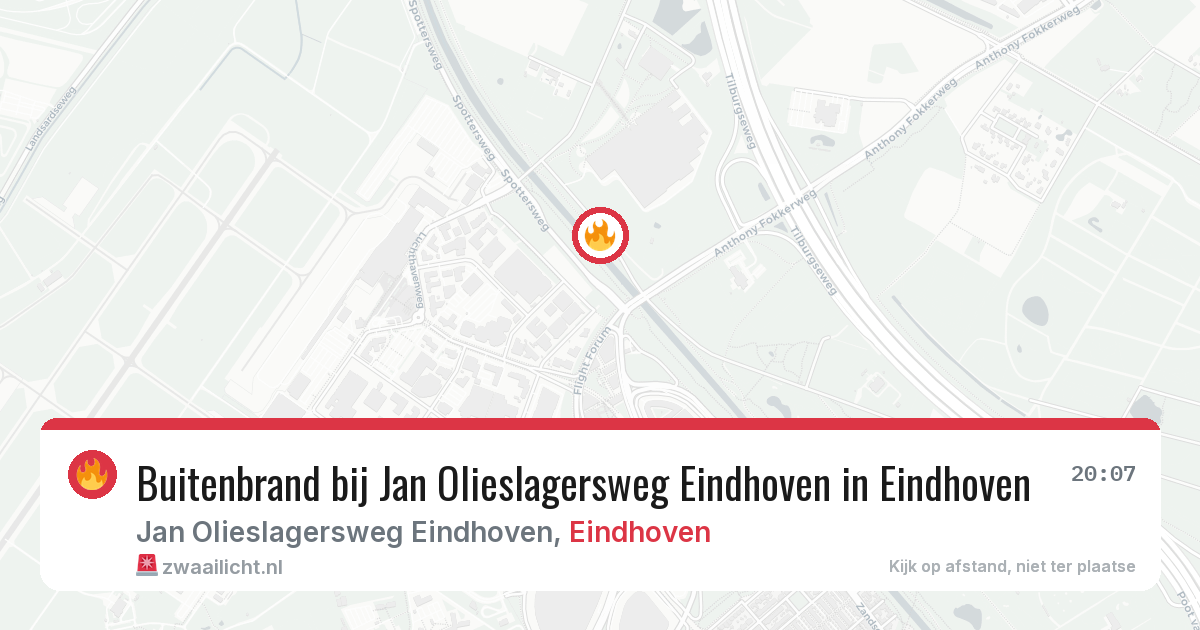 Buitenbrand bij Jan Olieslagersweg Eindhoven in Eindhoven — 28 mrt 2026