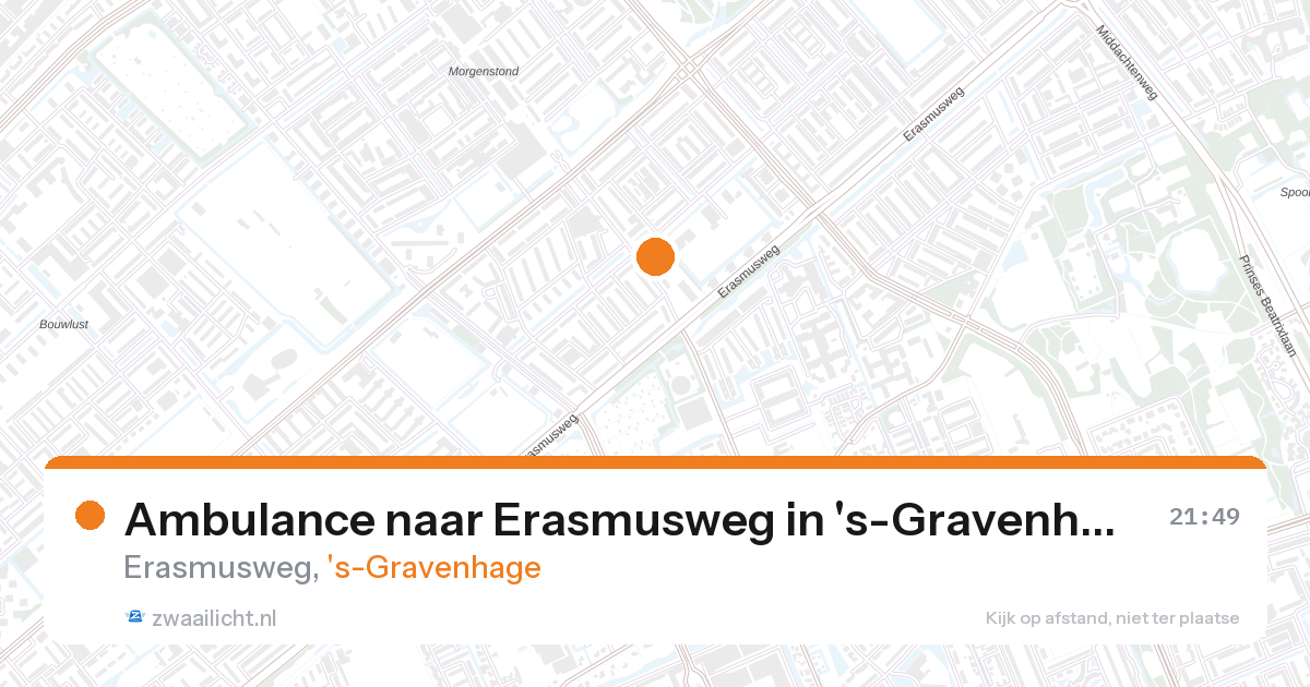 Ambulance naar Erasmusweg in 's-Gravenhage — 26 aug 2026