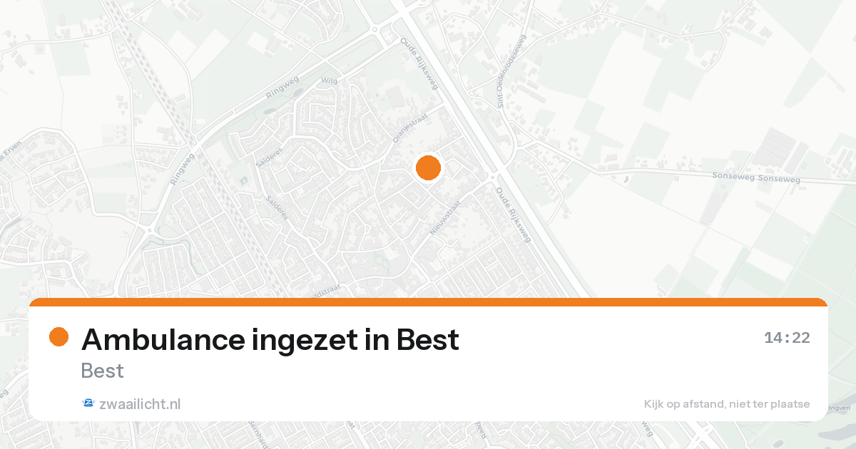 Ambulance ingezet in Best — 15 aug 2026