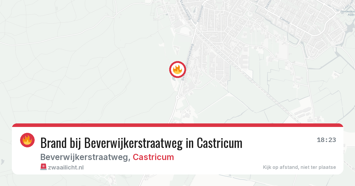 Brand bij Beverwijkerstraatweg in Castricum — 13 apr 2026
