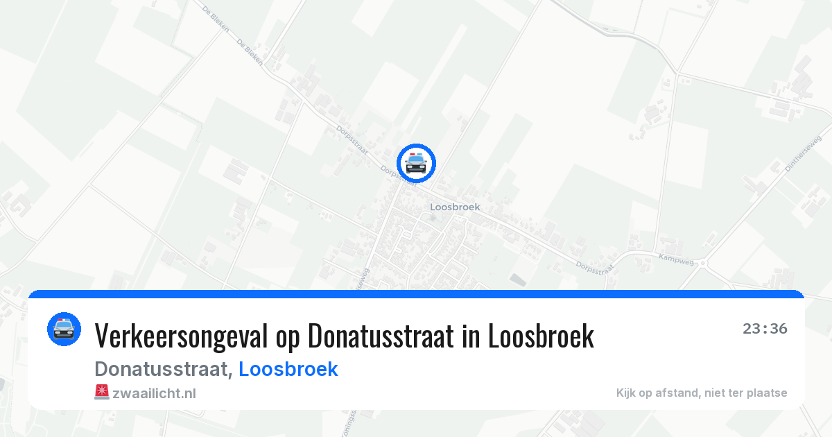 Verkeersongeval op Donatusstraat in Loosbroek — 27 mrt 2026