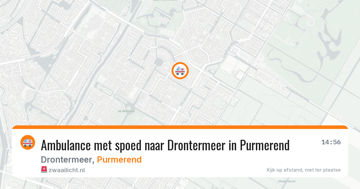 Ambulance met spoed naar Drontermeer in Purmerend — 30 jul 2026