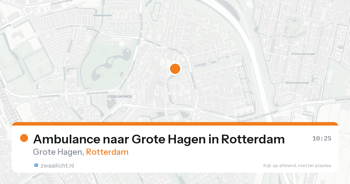 Ambulance naar Grote Hagen in Rotterdam — 23 aug 2026