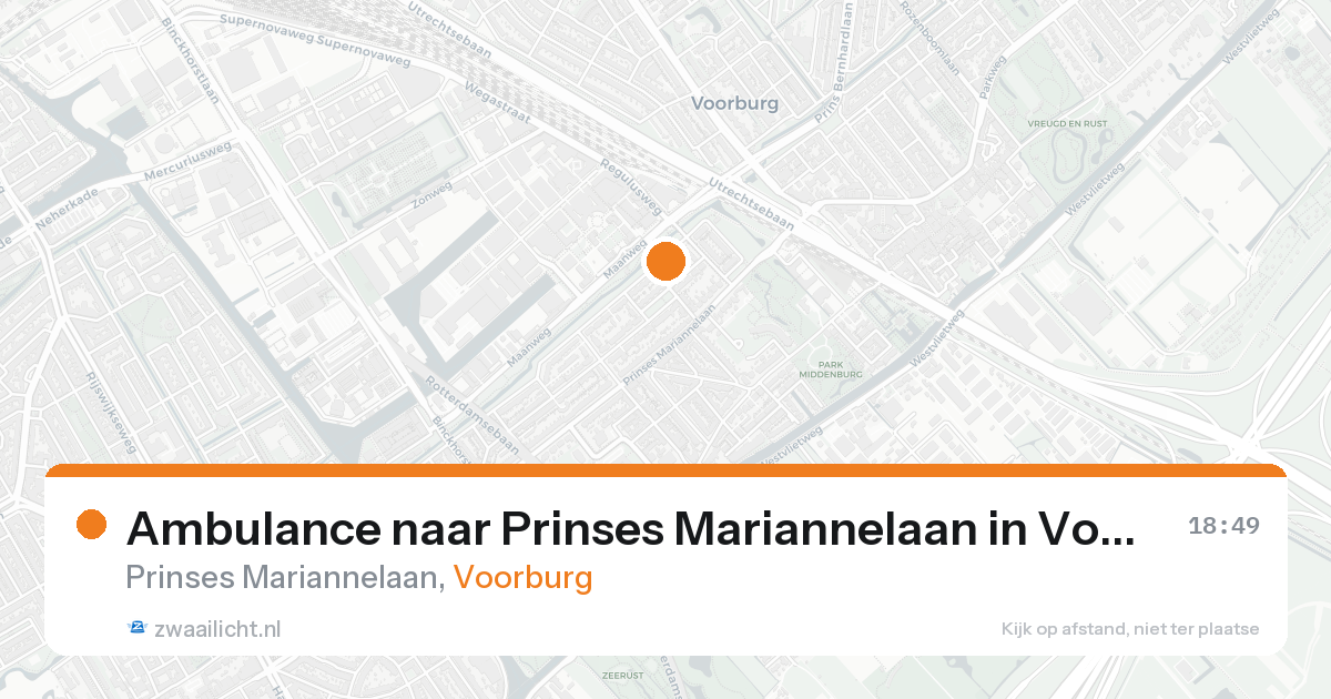 Ambulance naar Prinses Mariannelaan in Voorburg — 22 aug 2026