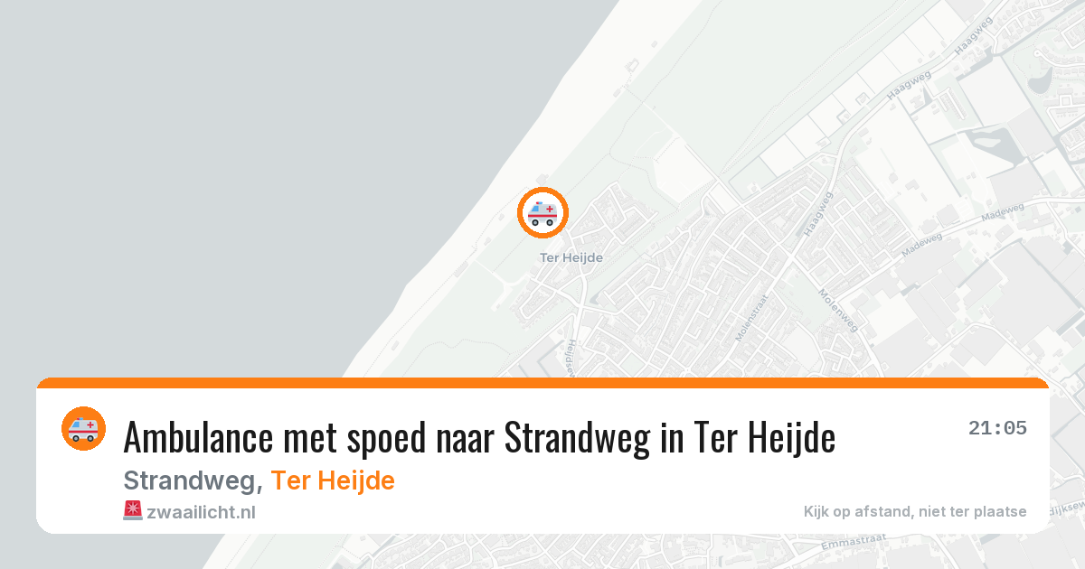 Ambulance met spoed naar Strandweg in Ter Heijde — 14 aug 2026