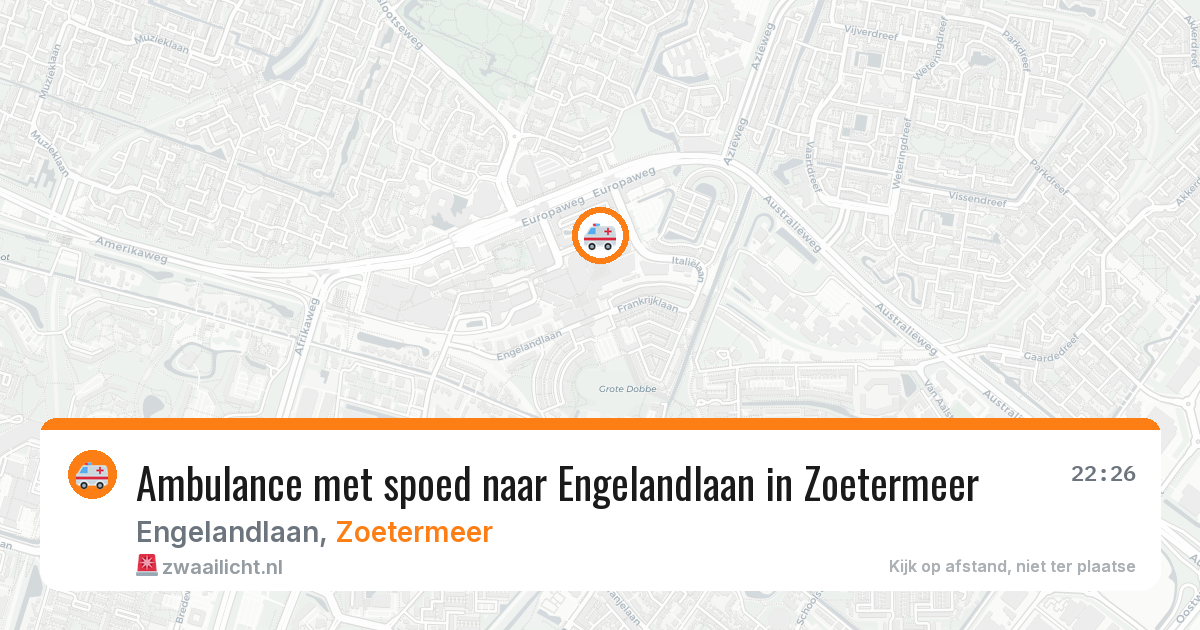 Ambulance met spoed naar Engelandlaan in Zoetermeer — 2 apr 2026