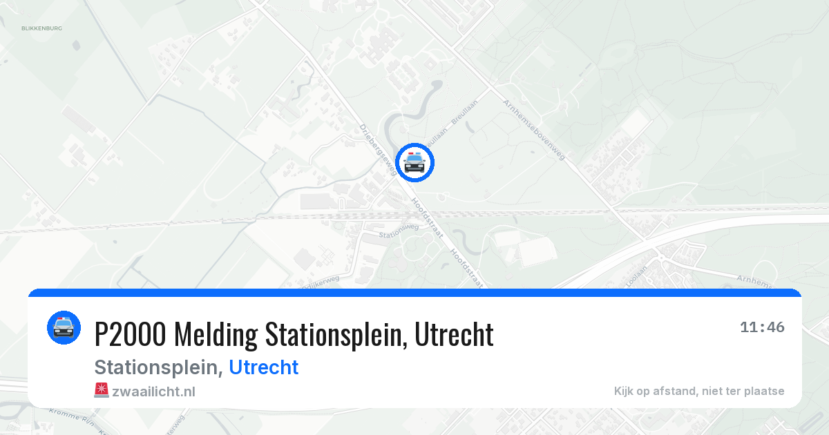 P2000 Melding Stationsplein, Utrecht — 8 apr 2026