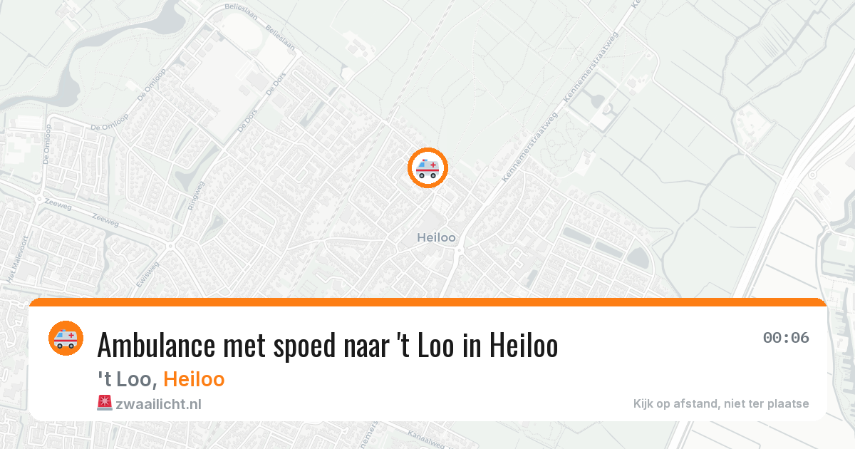 Ambulance met spoed naar 't Loo in Heiloo — 13 aug 2026
