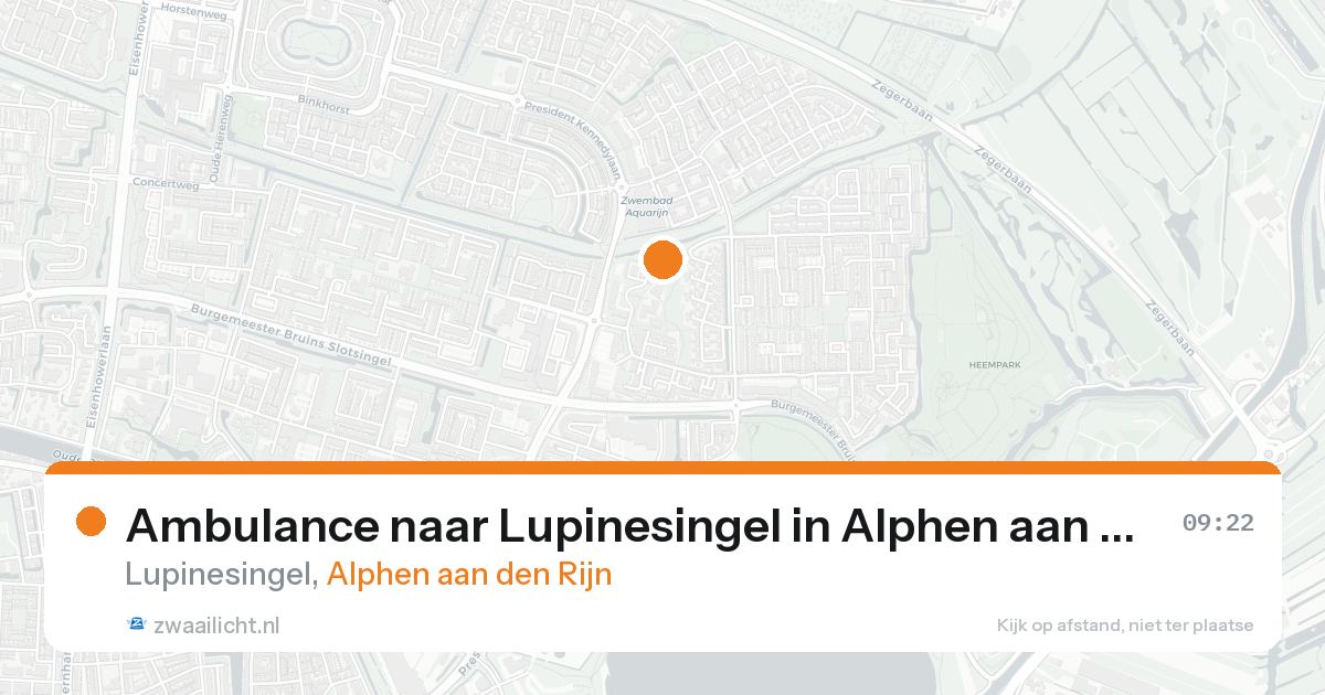 Ambulance naar Lupinesingel in Alphen aan den Rijn — 20 aug 2026