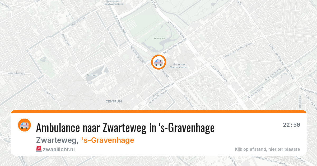 Ambulance naar Zwarteweg in 's-Gravenhage — 13 aug 2026