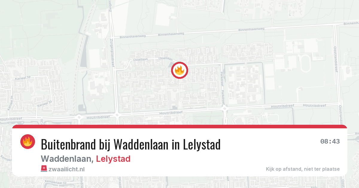 Buitenbrand bij Waddenlaan in Lelystad — 5 jul 2026