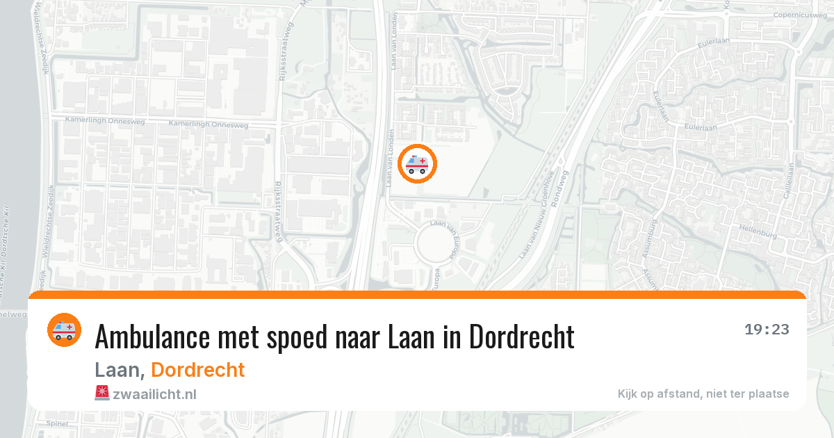 Ambulance met spoed naar Laan in Dordrecht — 1 jul 2026