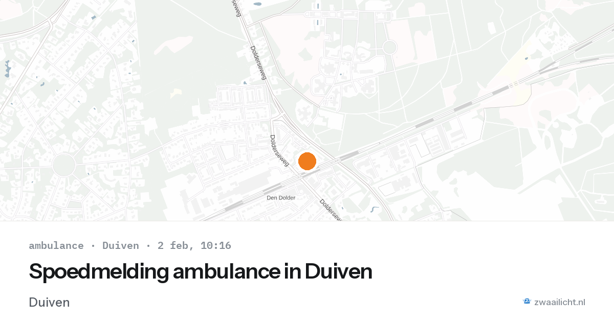 Spoedmelding ambulance in Duiven — 2 feb 2026