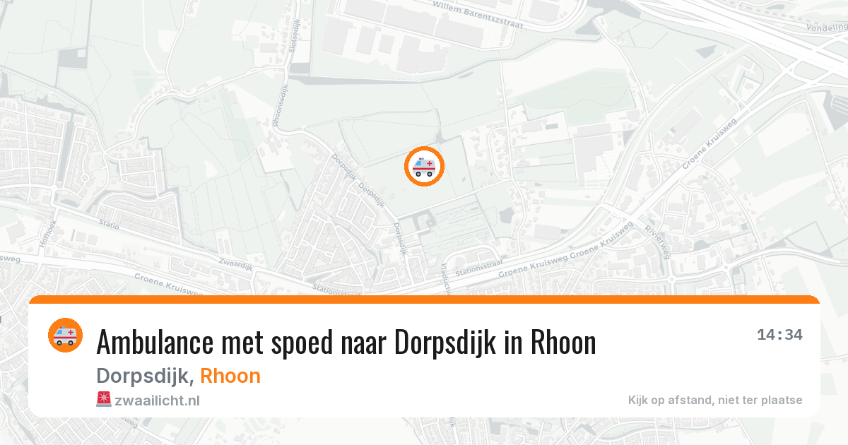 Ambulance met spoed naar Dorpsdijk in Rhoon — 13 mei 2026