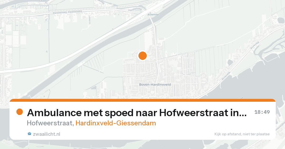 Ambulance met spoed naar Hofweerstraat in Hardinxveld-Giessendam — 7 feb 2026
